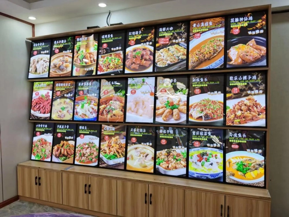 吸盘点餐灯箱